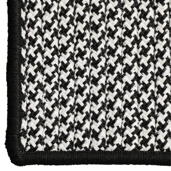 Sadie Black 2 ft. x 12 ft. Indoor/Outdoor Patio Braided Runner Rug