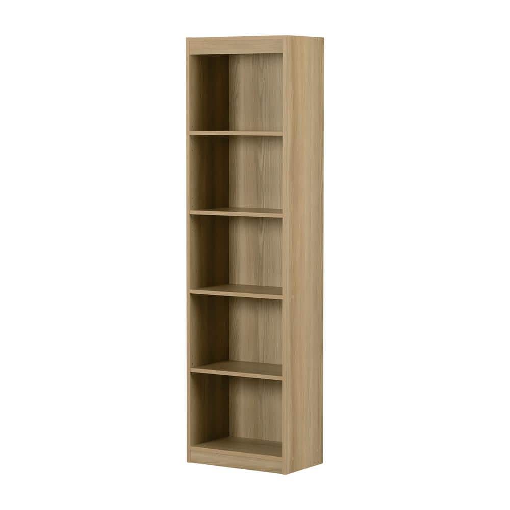 Natural Ash Adjustable 68.75" Tall Wooden Bookcase