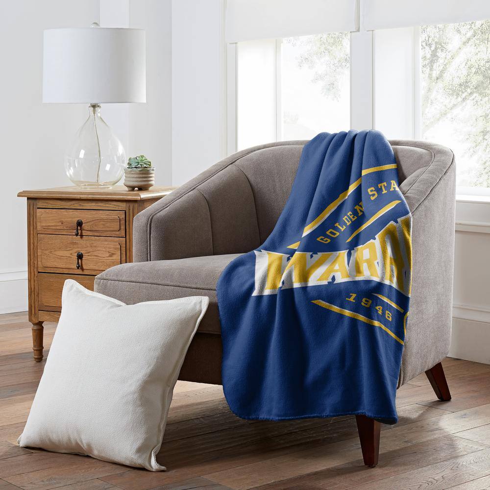 Golden State Warriors Blue and Yellow Fleece Throw Blanket