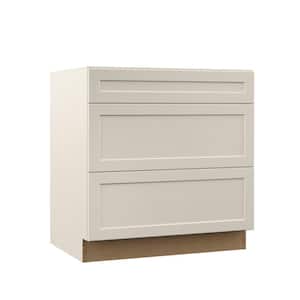 Designer Series Melvern 33 in. W 24 in. D 34.5 in. H Assembled Shaker Pots and Pans Drawer Base Kitchen Cabinet in Cloud