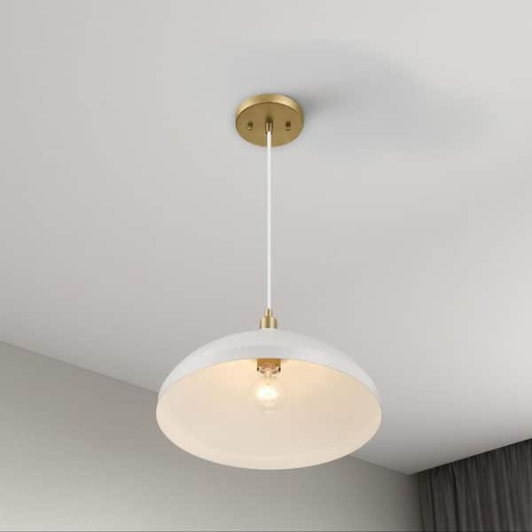 14 in. Modern Pendant Light Fixtures White Pendant Lights Kitchen Island Hanging Lights for Bedroom Dining Room Bathroom