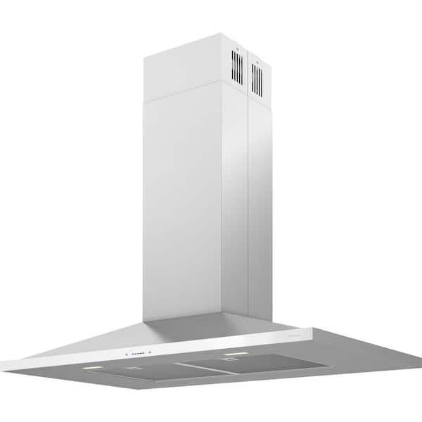 Anzio 42 in. 600 CFM Convertible Island Mount Range Hood with LED Light in Stainless Steel