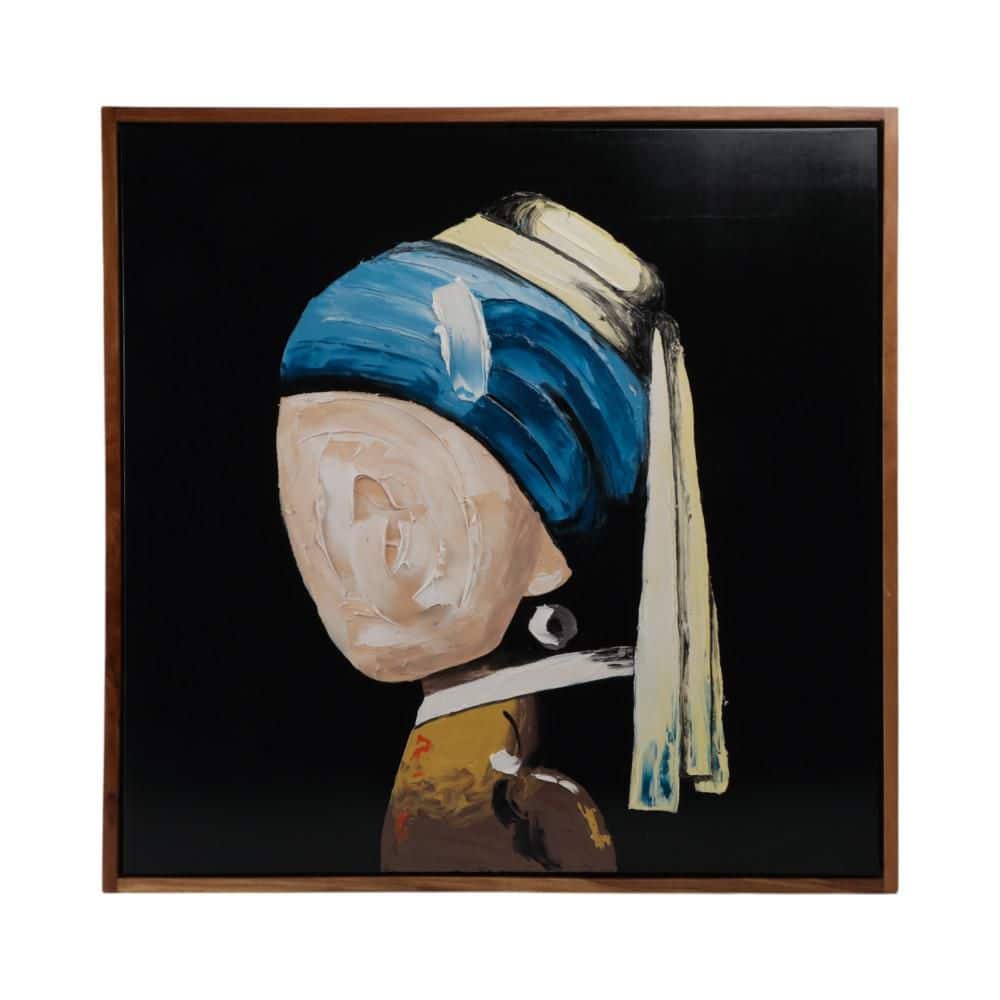 Brown Framed Girl With Pearl Earring Canvas Art Print 47 in. x 47 in. price history on PriceWatchPro