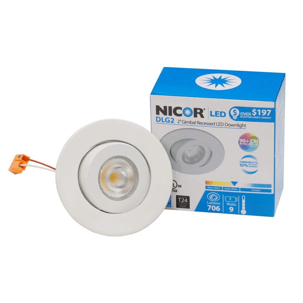 2 in. White (2700K) LED Retrofit Recessed Gimbal Trim Kit, 92.3 CRI price history on PriceWatchPro