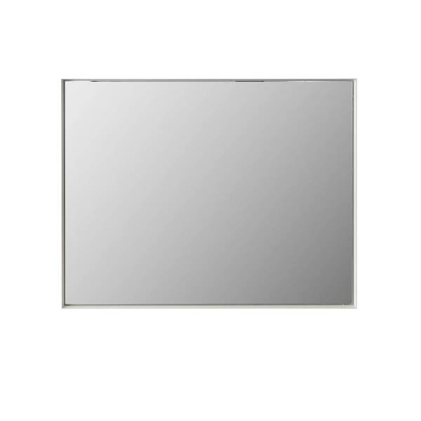 Tradrou Silver 30 in. W x 36 in. H LED Rectangle Metal Framed Wall Mirror