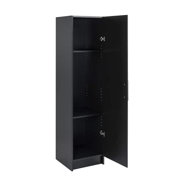 Wood Freestanding Garage Cabinet in Black (16 in. W x 65 in. H x 16 in. D)