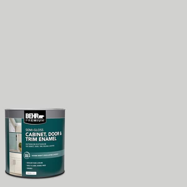 BEHR PREMIUM 1 qt. #N520-1 White Metal Semi-Gloss Enamel Interior/Exterior Cabinet, Door & Trim Paint