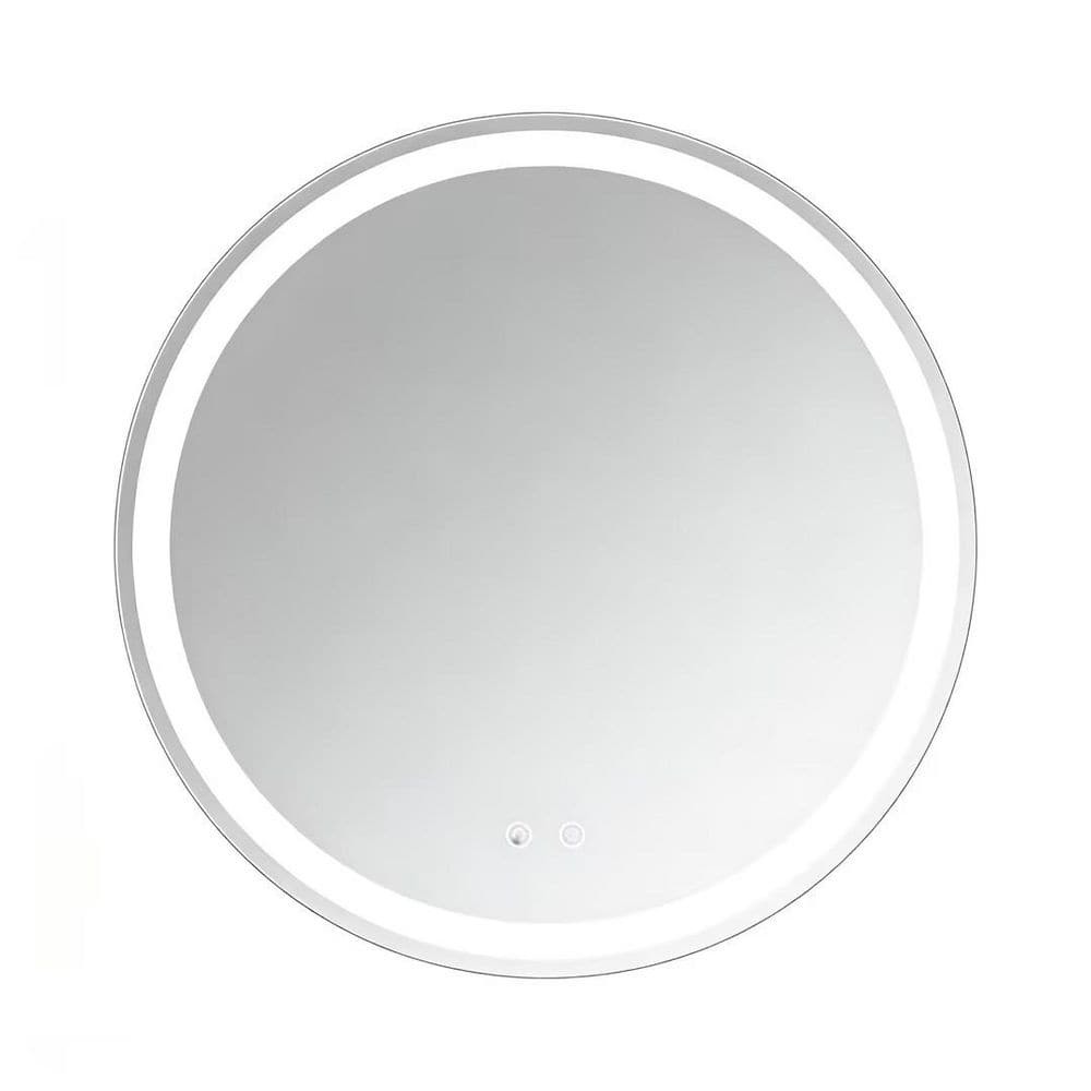 White 36 in. W x 36 in. H Anti-Fog LED Wall-Mounted Round Frameless Mirror (3-Color Dimmable) price history on PriceWatchPro