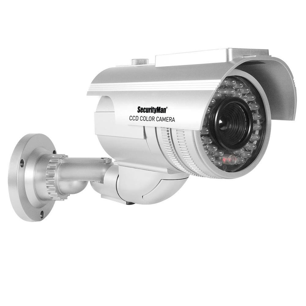 Solar Fake Dummy CCTV Security Camera Outdoor Indoor Surveillance Home Security 