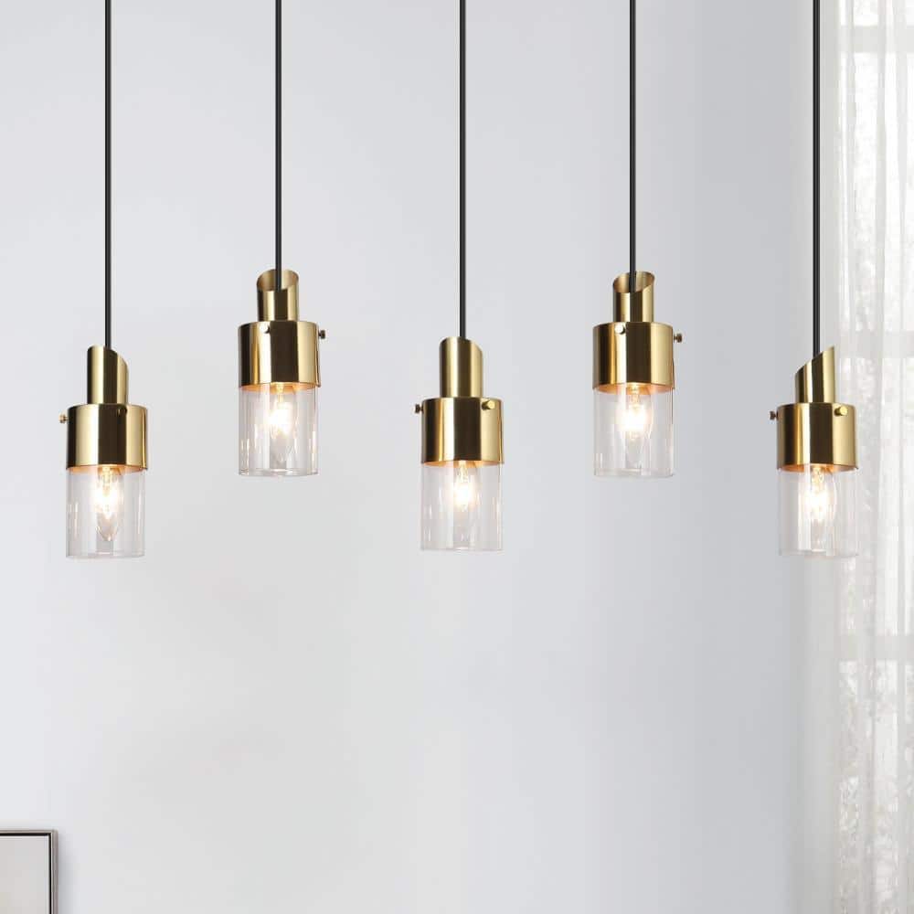 Zevni Iphigenia Modern 5-light Black and Electroplated Zevni Iphigenia Modern 5-light Black and Electroplated