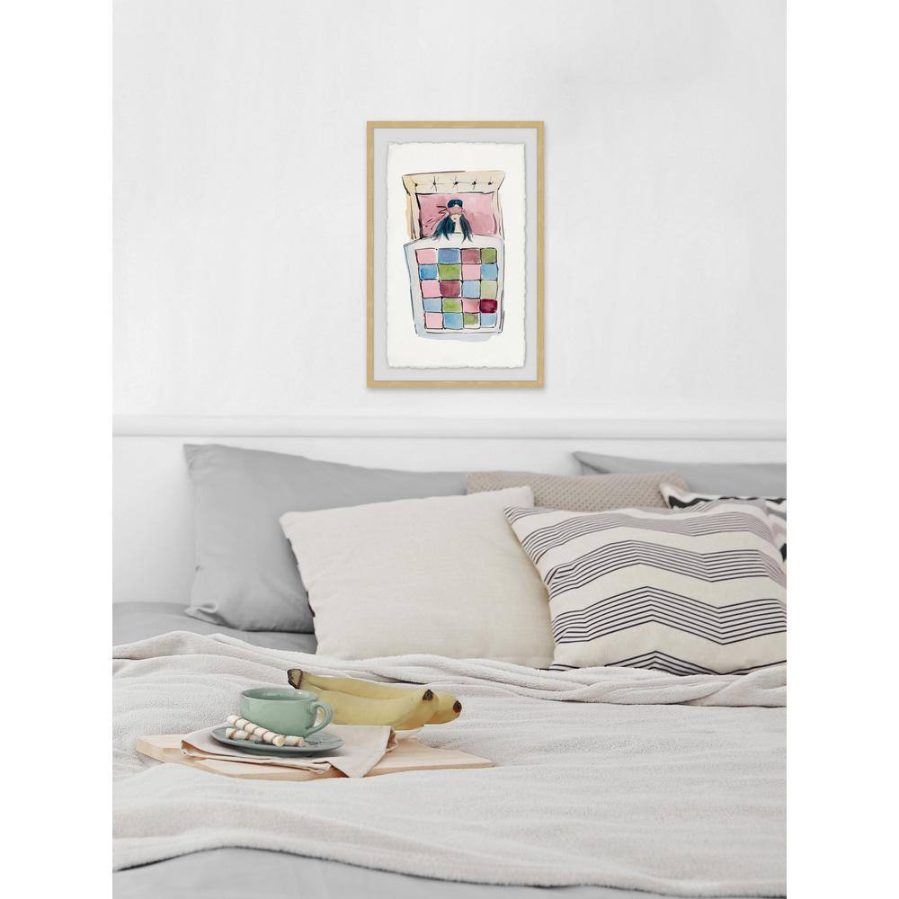 24 in. H x 16 in. W Sleeping Pink by Marmont Hill Framed Printed Wall 