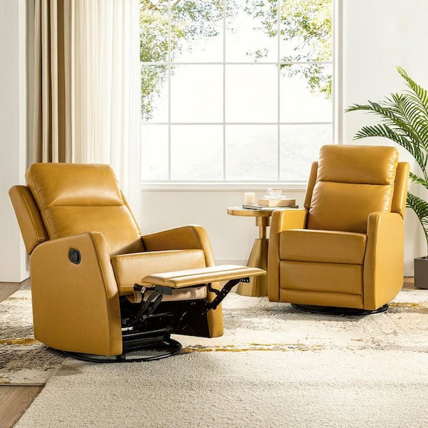 ARTFUL LIVING DESIGN Prudencia Mustard Rocker Recliner with