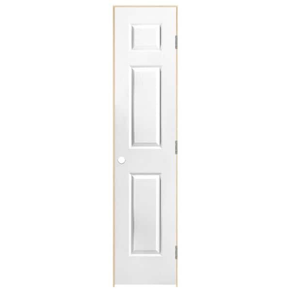 Masonite 18 in. x 80 in. 6-Panel Right-Handed Hollow Core White Primed Composite Single Prehung Interior Door