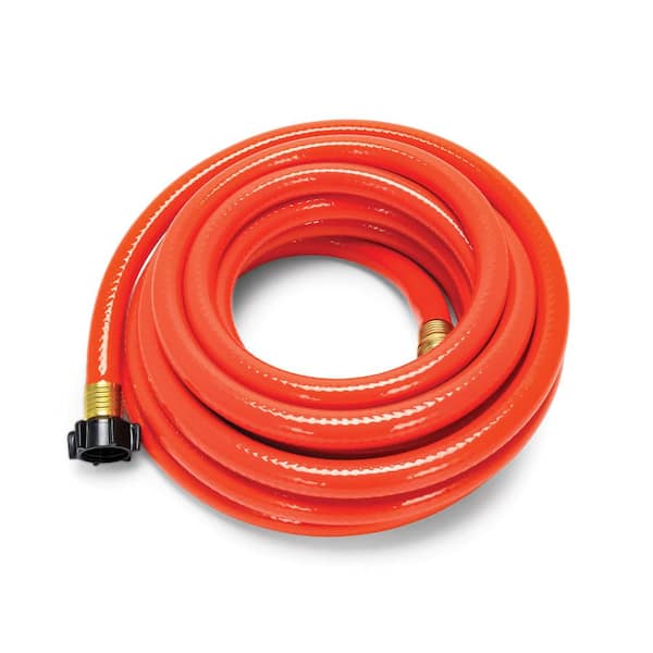 Camco RhinoFLEX 5/8 in. I.D. x 25 ft. Clean Out Gray/Black Water Hose in Orange