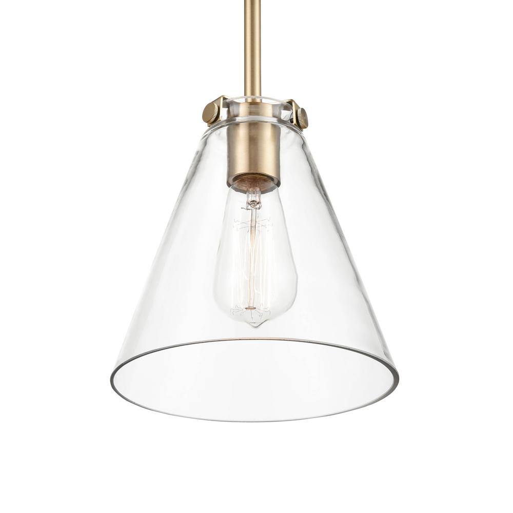 Mini Modern Gold LED Glass Pendant Light 7.5"