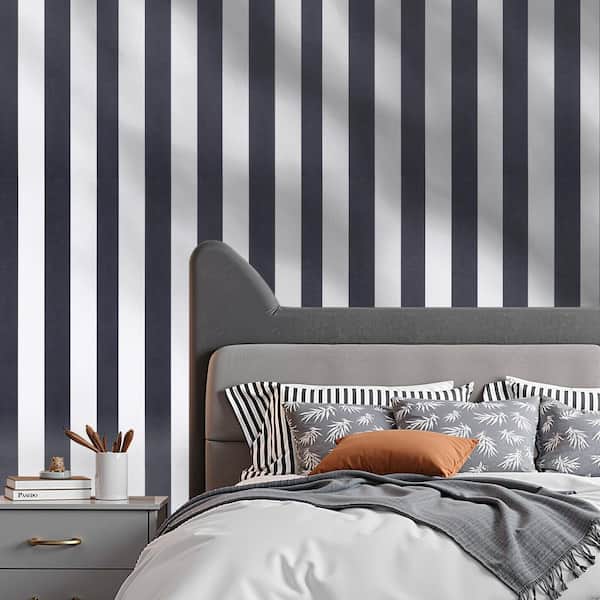 Peel and Stick Wallpaper, 17.7 x 590.5 in. Black White Geometric Waterproof Self Adhesive Contact Paper, Easy-Clean