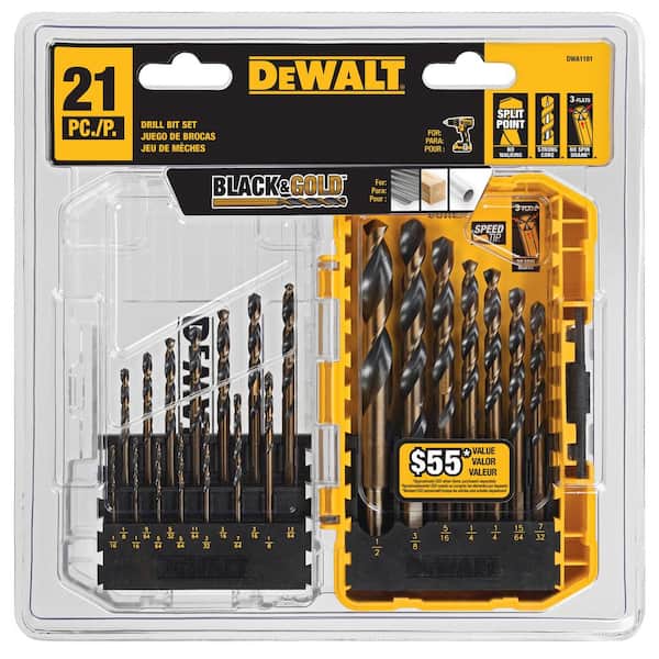 Black and Gold Drill Bit Set (21-Piece) Black and Gold Drill Bit Set (21-Piece)