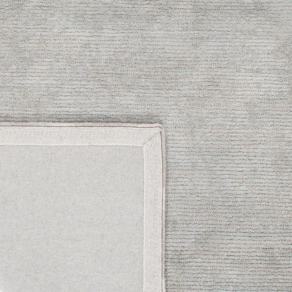 Gray Handmade Tufted Wool and Viscose 8' x 10' Area Rug