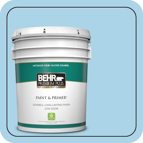 BEHR PREMIUM PLUS 5 gal. #550C-3 Monaco Semi-Gloss Enamel Low Odor Interior Paint & Primer