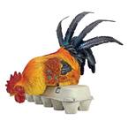 15.5 in. H Rooster's Perch Sitting Chicken Statue