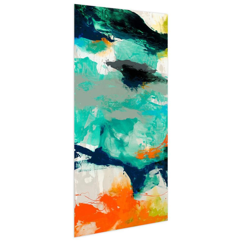 Tidal Abstract Multicolor Tempered Glass Wall Art Panel