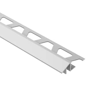 Reno-TK Satin Anodized Aluminum 1/2 in. x 8 ft. 2-1/2 in. Metal Reducer Tile Edging Trim