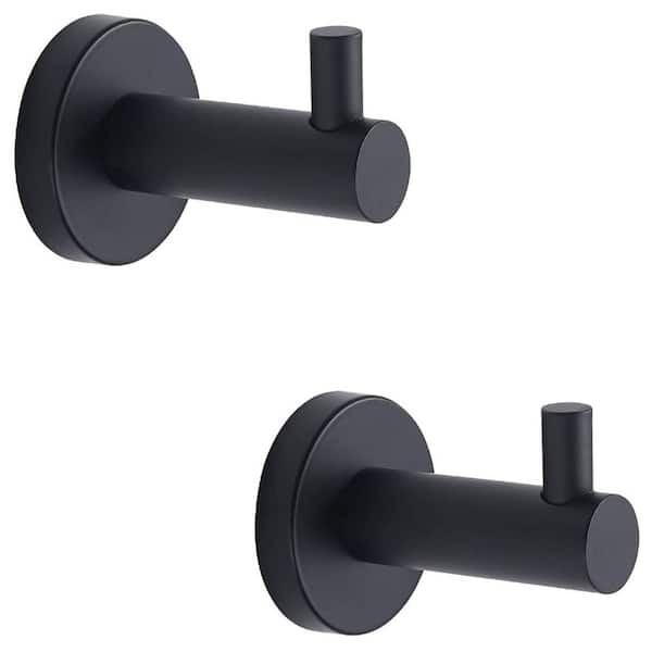 ACEHOOM Wall Mount Robe Hook and Towel Hook in Matte Black AC-G5 - The Home  Depot