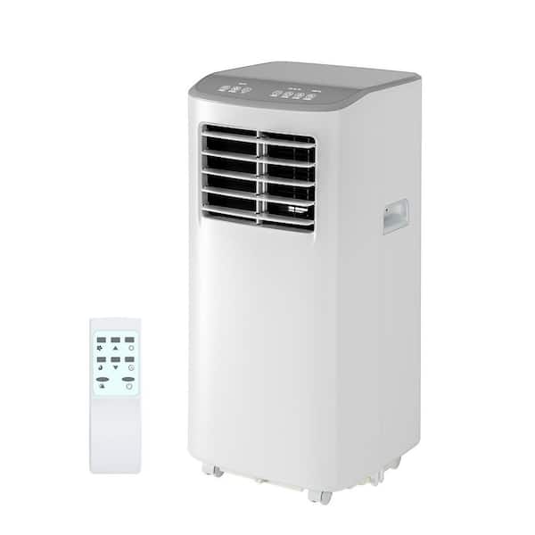5100 (DOE) BTU Portable Air Conditioner Cools up to 350 Sq. Ft. with Dehumidifier and Remote in Gray Top