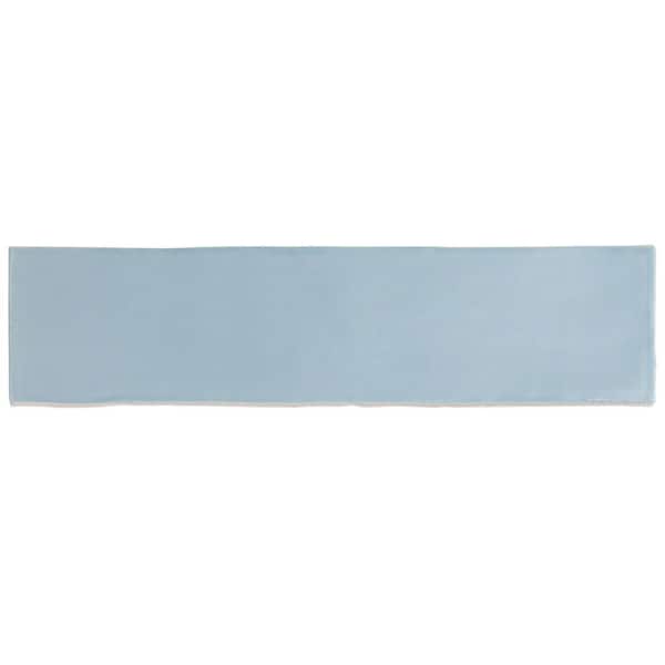 Ivy Hill Tile Strait 3 in x 12 in Blue Polished Ceramic Subway Wall Tile Sample