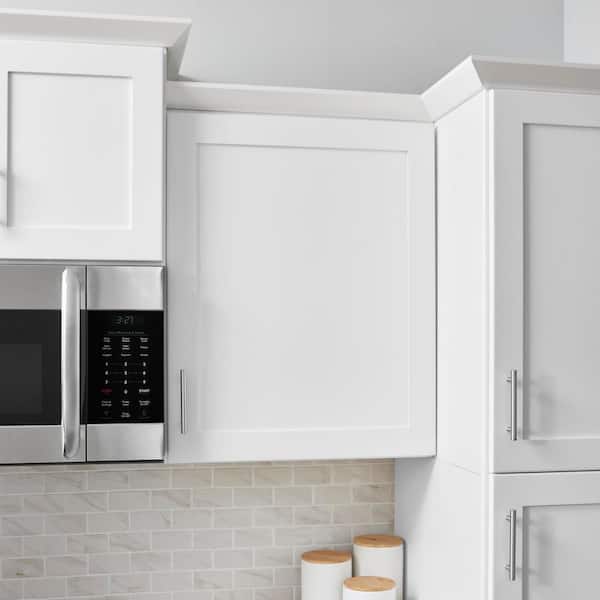 Avondale 21 in. W x 12 in. D x 42 in. H Ready to Assemble Plywood Shaker Wall Kitchen Cabinet in Alpine White