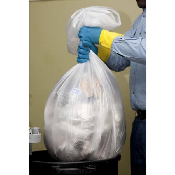 Aluf Plastics Clear Garbage Bags- 38 in. x 58 in. 55 Gal. to 60 