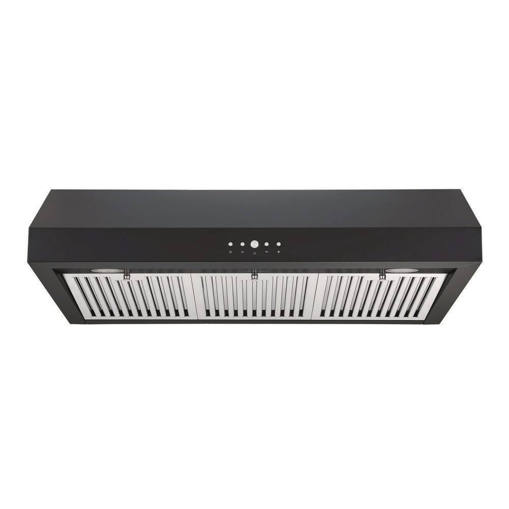 Ancona 36" Black Stainless Steel Under Cabinet Range Hood