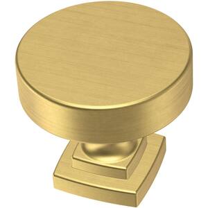 Liberty Classic Bell 1-1/4 in. (32 mm) Brushed Brass Round Cabinet Knob (10-Pack)