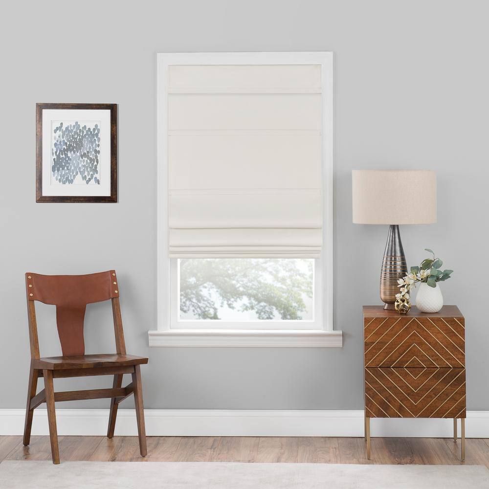 Ivory Cordless Blackout Roman Fabric Shade 64" x 30"