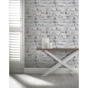 Whitewash Paper Non-Pasted Wallpaper Roll (Covers 57.26 Sq. Ft.)