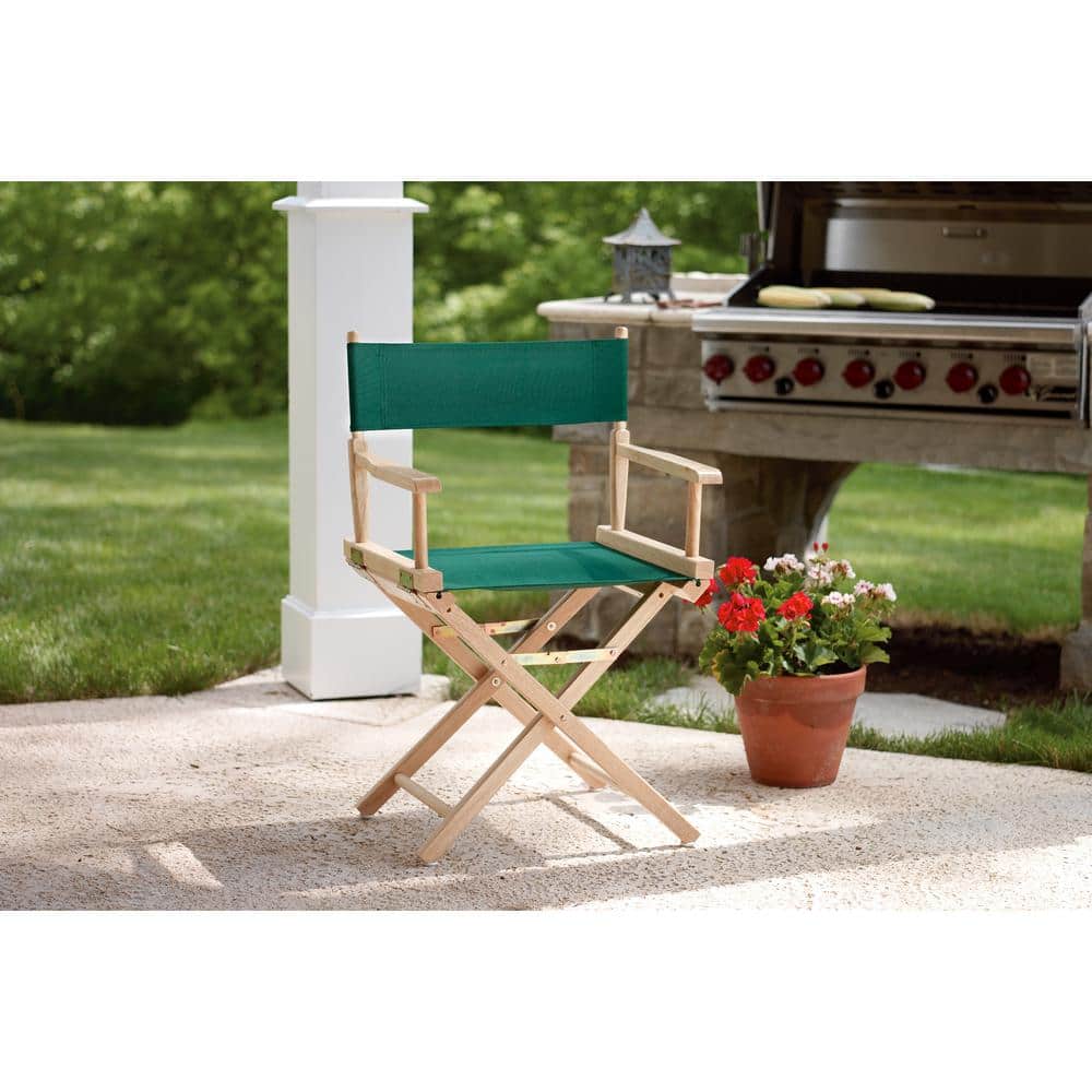 Black Cotton Canvas Director Chair with Wooden Frame