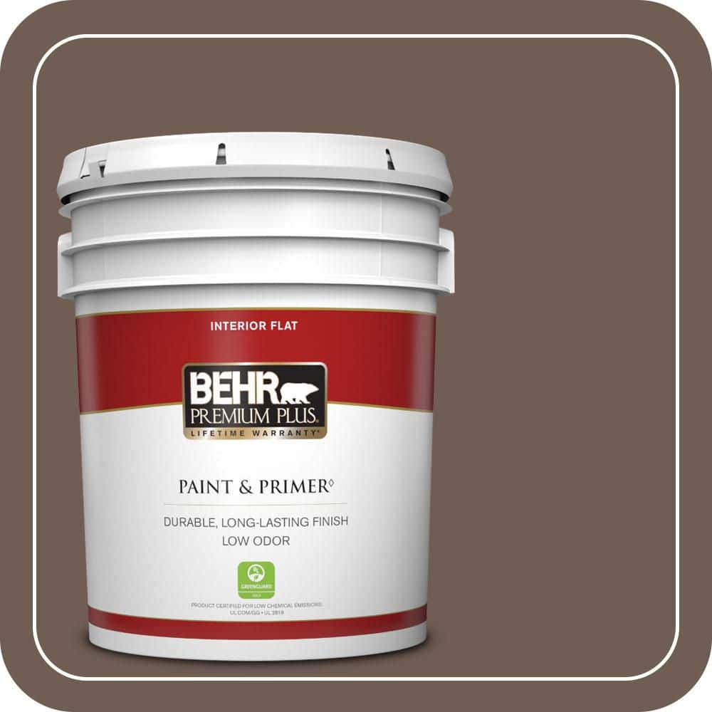 5 gal. #N210-6 Swiss Brown Flat Low Odor Interior Paint & Primer price history on PriceWatchPro