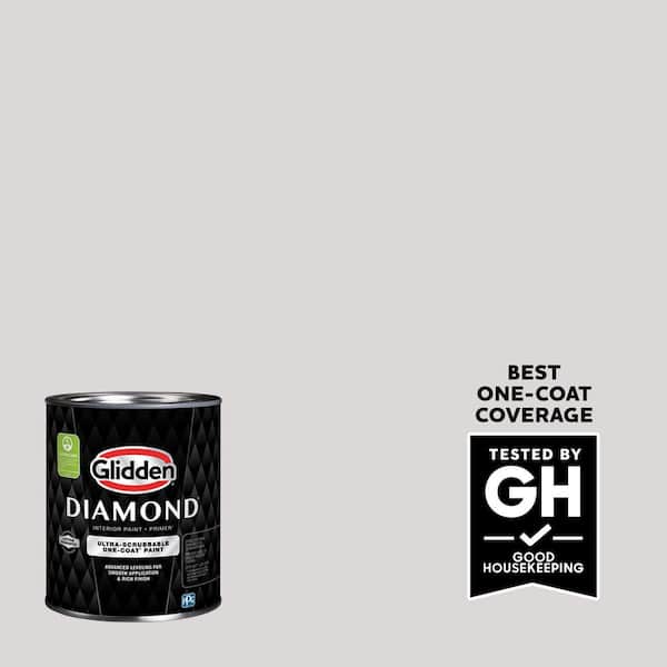 Glidden Diamond 1 qt. PPG1004-1 Go To Gray Satin Interior Paint with Primer