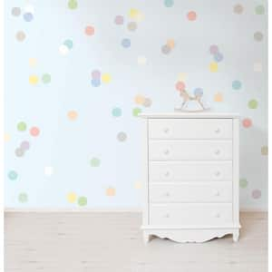 Pack of 80 Pink and Mint Green Watercolour Polka Dot Wall -  Finland