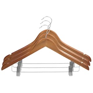 Brown Oak Suit Hangers 3-Pack
