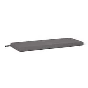 FadingFree Grey Rectangle Outdoor Patio Bench Cushion 46 in. x 18.5 in. x 2.5 in.