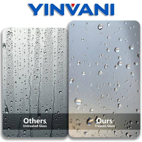 YINVANI 48 in. W x 76 in. H Single Sliding Frameless Soft