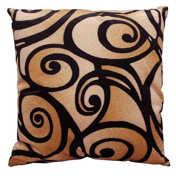 DonnieAnn Bellagio Abstract Swirl 18 in. x 18 in. Square Accent Pillow