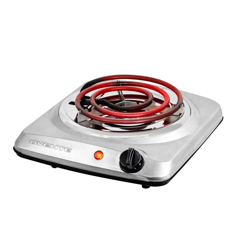 OVENTE Double Infrared Burner 7.75 in. and 6.75 in. Black Hot