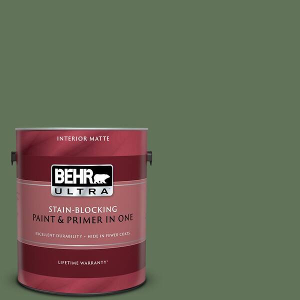 BEHR ULTRA 1 gal. #UL210-18 Scallion Matte Interior Paint and Primer in One