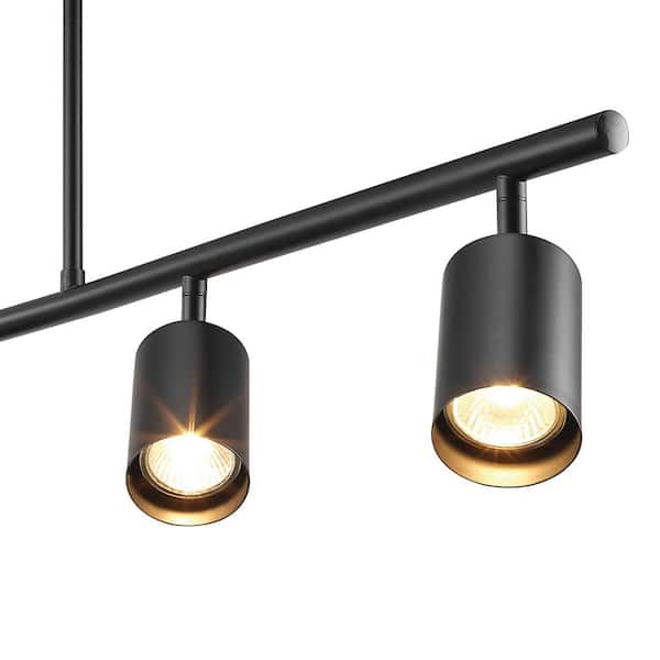Globe Electric - Willard 2.92 ft. 4-Light Matte Black Adjustable Height Linear Track Lighting Kit