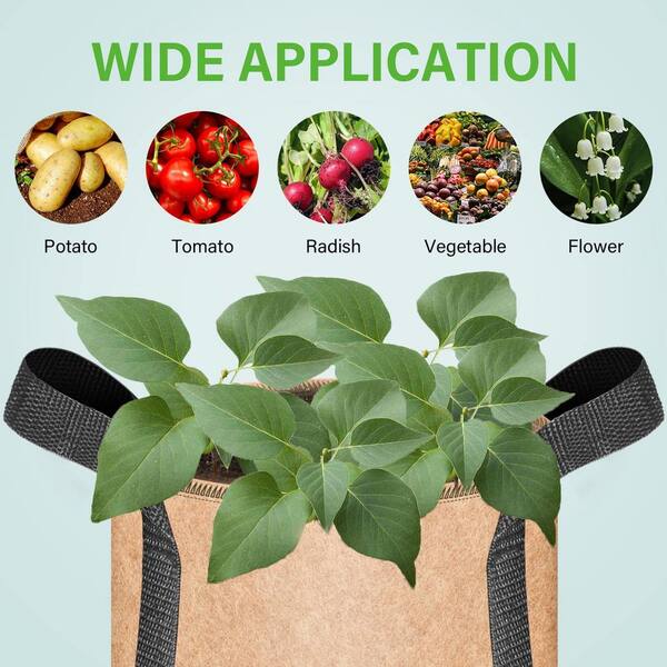 3/510PCS PE Vegetable Growing Bags with Handle Thickened Growing