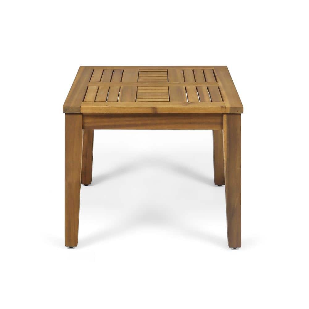 20 in. W Natural Acacia Wood Outdoor Patio Side Table with Slatted Top, 15.75 in. H price history on PriceWatchPro