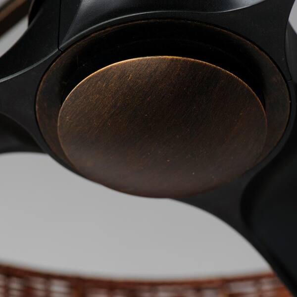 Maxim Lighting - Tulum 36 in. Wi-Fi-Enabled Bronze Outdoor LED Fandelight Ceiling Fan