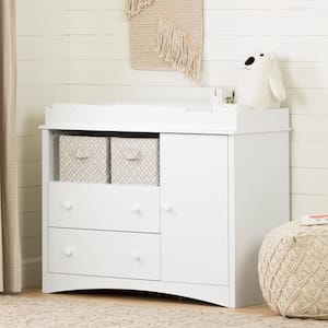 Peek-A-Boo 2-Drawer Pure White Changing Table